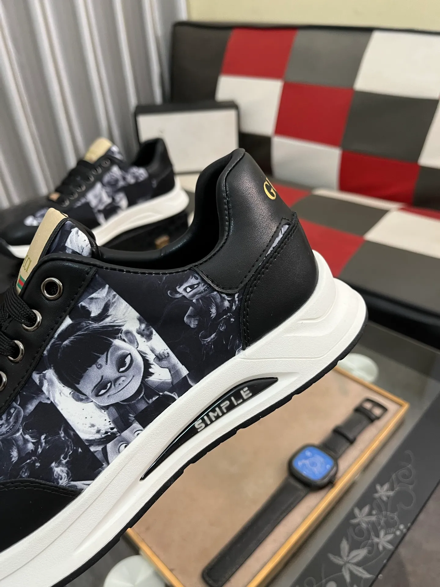 Men's shoes 💰420⌚️⌚️[GUCCI] The latest trendy men's casual shoes, the fabric is made of embossed cowhide imported from Italy, comfortable sheepskin lining + feet, the original outsole is wear-resistant and non-slip, high-level version, exquisite workmanship. Code number: 38-442️⃣Colors available